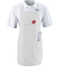 Augusta 4350 - Full Length Apron With Pockets Blanco
