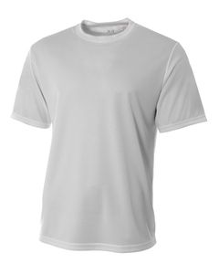 A4 N3252 - Men's Shorts Sleeve Crew Birds Eye Mesh T-Shirt Plata