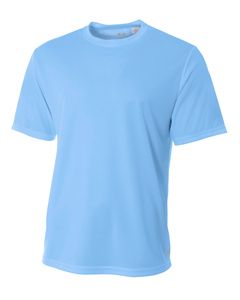 A4 N3252 - Men's Shorts Sleeve Crew Birds Eye Mesh T-Shirt Azul Cielo