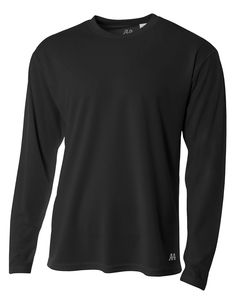 A4 N3253 - Mens Long Sleeve Crew Birds Eye Mesh T-Shirt