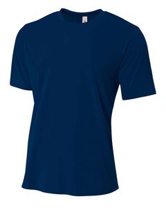 A4 N3264 - Men's Shorts Sleeve Spun Poly T-Shirt Marina