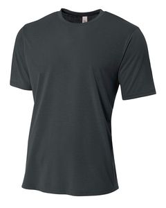 A4 N3264 - Men's Shorts Sleeve Spun Poly T-Shirt Grafito