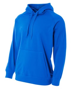 A4 N4237 - Men's Solid Tech Fleece Hoodie Real Azul