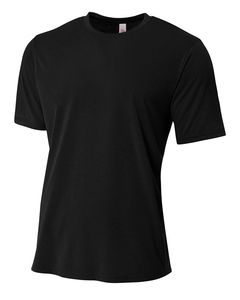 A4 NB3264 - Youth Shorts Sleeve Spun Poly T-Shirt Negro