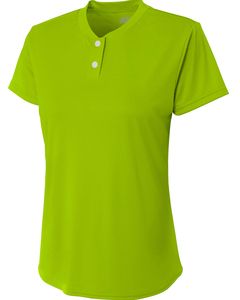 A4 NG3143 - Girl's Tek 2-Button Henley Shirt Cal