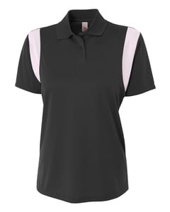A4 NW3266 - Ladies Color Blocked Polo w/ Knit Collar