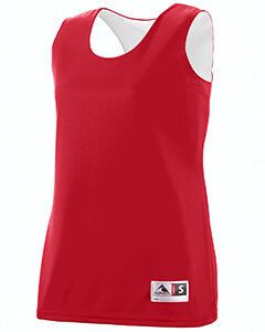 Augusta 147 - Ladies Wicking Polyester Reversible Sleeveless Jersey Red/White