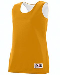 Augusta 147 - Ladies Wicking Polyester Reversible Sleeveless Jersey Gold/White