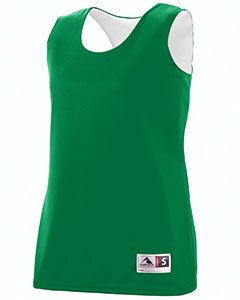 Augusta 147 - Ladies Wicking Polyester Reversible Sleeveless Jersey Kelly/White