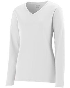 Augusta 1788 - Ladies Wicking Polyester Long-Sleeve Jersey Blanco