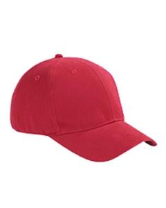 Big Accessories BX002 - 6-Panel Brushed Twill Structured Cap Rojo
