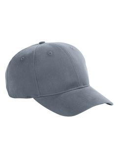 Big Accessories BX002 - 6-Panel Brushed Twill Structured Cap Steel Grey