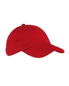 Big Accessories BX005 - 6-Panel Washed Twill Low-Profile Cap Rojo
