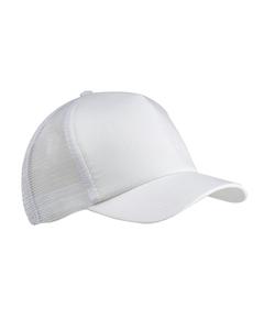 Big Accessories BX010 - 5-Panel Twill Trucker Cap Blanco