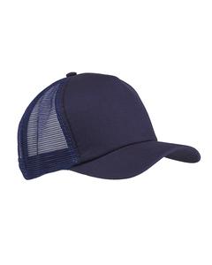 Big Accessories BX010 - 5-Panel Twill Trucker Cap Marina