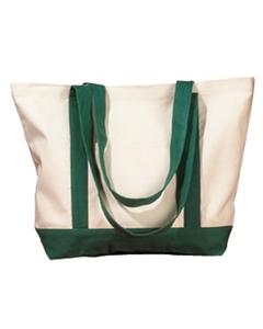 BAGedge BE004 - 12 oz. Canvas Boat Tote Natural/Forest