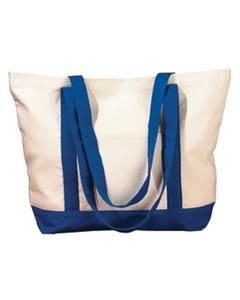 BAGedge BE004 - 12 oz. Canvas Boat Tote Natural/Royal