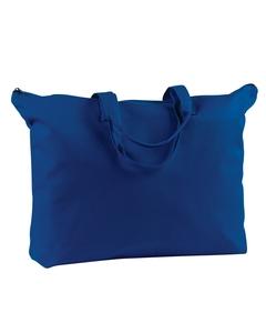 BAGedge BE009 - 12 oz. Canvas Zippered Book Tote Real Azul