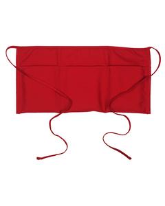 Big Accessories APR50 - Three-Pocket 10" Waist Apron Rojo