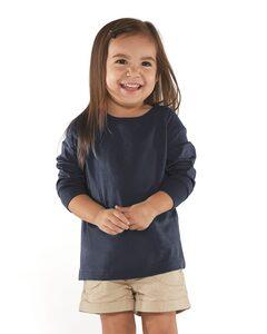 Rabbit Skins 3302 - Fine Jersey Toddler Long Sleeve T-Shirt Rojo