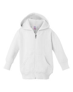 Rabbit Skins 3446 - Infant Hooded Full-Zip Sweatshirt Blanco