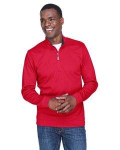 Devon & Jones DG479 - Men's DRYTEC20 Performance Quarter-Zip Red/Navy/Red