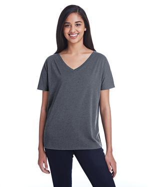 Threadfast 203FV - Ladies Triblend Fleck Short-Sleeve V-Neck T-Shirt