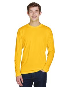 Team 365 TT11L - Men's Zone Performance Long-Sleeve T-Shirt Sport Athletic Gold