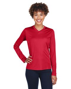 Team 365 TT11WL - Ladies Zone Performance Long-Sleeve T-Shirt Deportiva Red