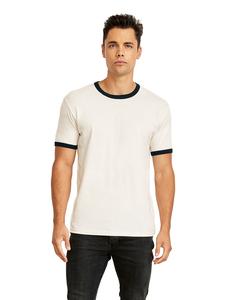Next Level 3604 - Unisex Ringer T-Shirt Blanco / Negro