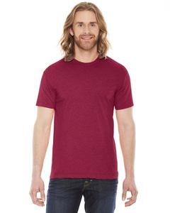 American Apparel BB401W - Unisex Poly-Cotton Short-Sleeve Crewneck Heather Red