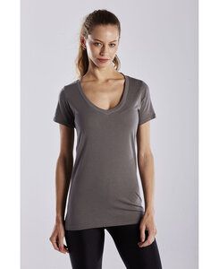 US Blanks US0120 - Ladies' Short Sleeve V-Neck Tee Asfalto