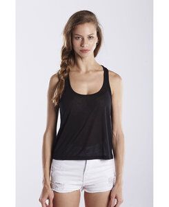 US Blanks US0510 - Ladies' Sheer Cropped Racer Tank Negro