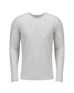 Next Level 6071 - Men's Triblend Long-Sleeve Crew Heather White