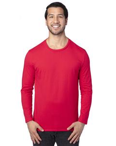 Threadfast 100LS - Unisex Ultimate Long-Sleeve T-Shirt Rojo