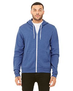 Bella+Canvas 3739 - Buzo unisex con cierre y capucha Heather True Royal