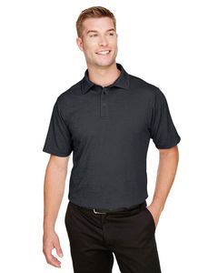 Devon & Jones DG22 - Men's CrownLux Performance Address Mélange Polo Black Heather