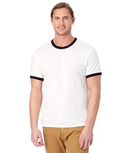 Alternative Apparel 5103BP - Unisex Vintage Jersey Keeper Ringer T-Shirt Blanco / Negro