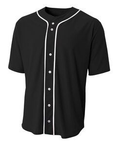 A4 A4NB4184 - Youth Full Button Baseball Top Gris
