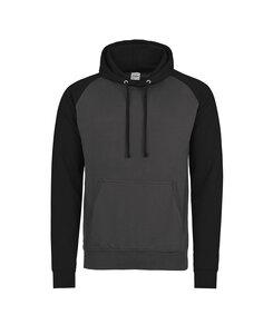 AWDis JHA009 - JUST HOODS by Adult Baseball Hood Charcoal/ Jet Black