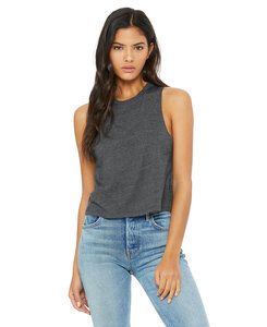 BELLA+CANVAS B6682 - Women's Racerback Cropped Top Heather Olive