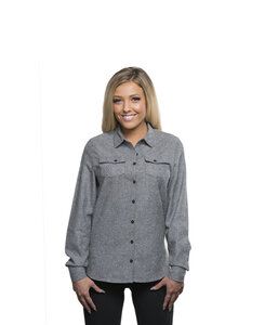Burnside BN5200 - Ladies' Flannel Shirt Gris mezcla