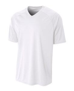 A4 A4N3373 - Remera Jersey rayada para adultos  Blanco