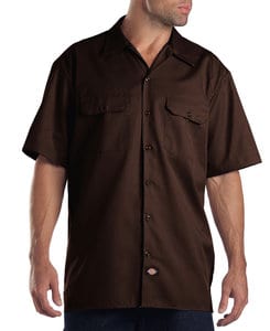 Dickies K01574 - Short Sleeve Work Shirt Dark Brown