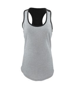 Next Level NL1534 - Musculosa Ideal Color Block para mujer Heather Gray/ Black
