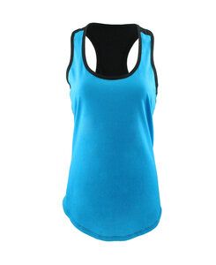 Next Level NL1534 - Musculosa Ideal Color Block para mujer Turquoise/ Black