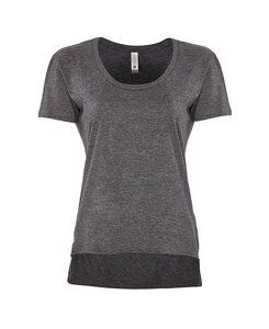 Next Level NL5030 - Remera de festival de cuello redondo para mujer Charcoal