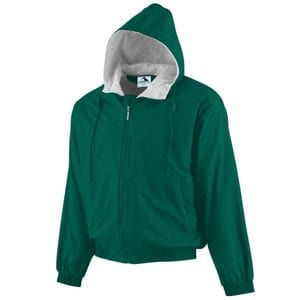 Augusta Sportswear 3280 - Campera de tafetán con capucha/forro polar Verde oscuro