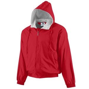 Augusta Sportswear 3280 - Campera de tafetán con capucha/forro polar Rojo