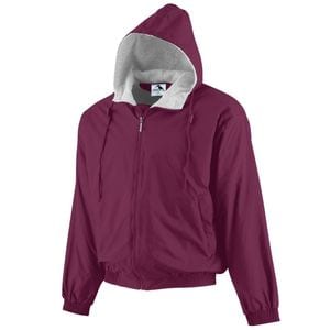 Augusta Sportswear 3280 - Campera de tafetán con capucha/forro polar Granate